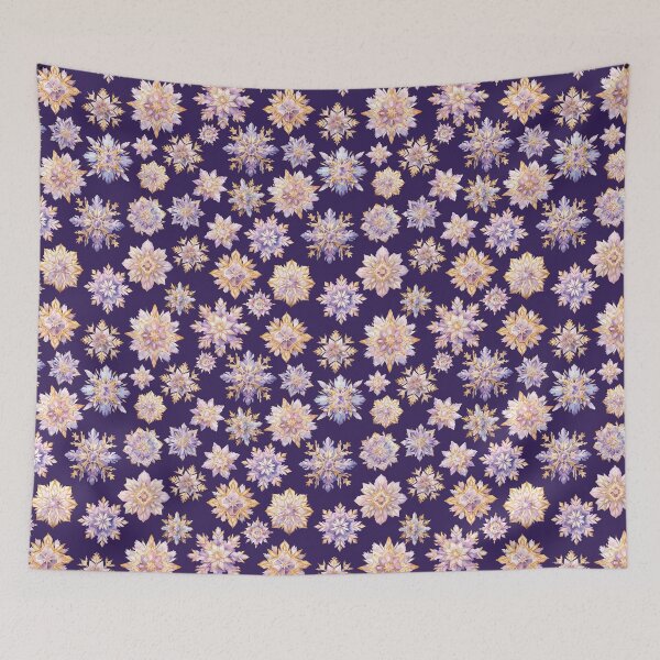Item preview, Golden Snowflakes Pattern  designed and sold by HofTao.