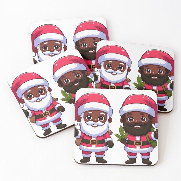 Item preview, African American Christmas Two Black Santas  designed and sold by Mirabelle's.