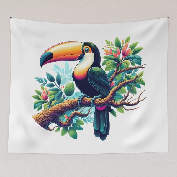 Item preview, A beautiful toucan rests on a branch designed and sold by CreativeSparkzz.