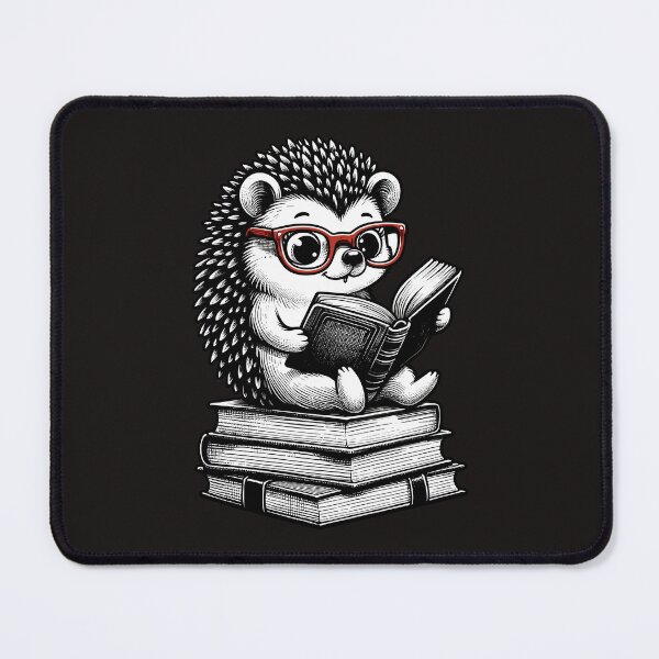Item preview, Cute hedgehog reading a book, bookworm designed and sold by DesignMT.