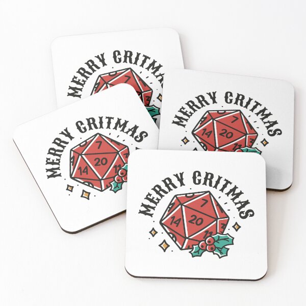 Item preview, Merry Critmas 20 Sided Dice RPG Christmas Holiday Board Game designed and sold by DrawHandArt.