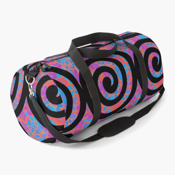 Item preview, Black Spiral on Floral Heatwave Background designed and sold by CushyNest.