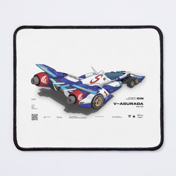 Item preview, Cyber Formula : Sugo - V-Asurada AKF-0/G back view; detailed illustration with Graphic Design designed and sold by efiik.