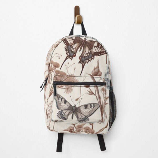 Item preview, A butterfly and flower pattern with a muted color palette designed and sold by LyssasMindArt.