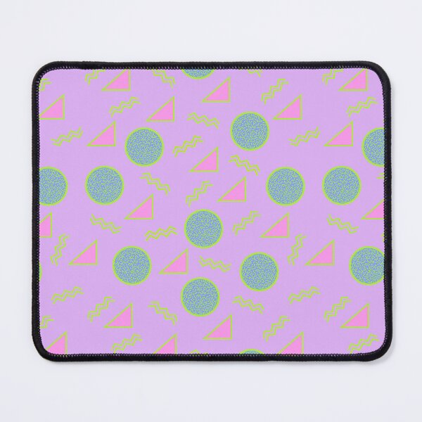 Item preview, Funky Vintage Memphis Style Design with Triangles, Squiggles, Circles In Purple, Pink and Green designed and sold by LaRoach Digital Arts.