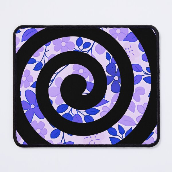 Item preview, Black Spiral on Floral Violetish Background designed and sold by CushyNest.
