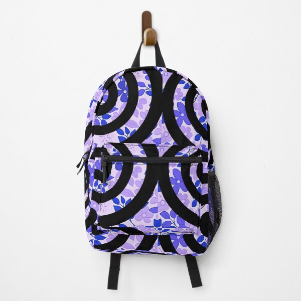 Item preview, Black Spiral on Floral Violetish Background designed and sold by CushyNest.