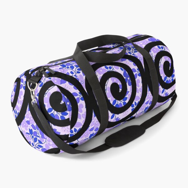 Item preview, Black Spiral on Floral Violetish Background designed and sold by CushyNest.