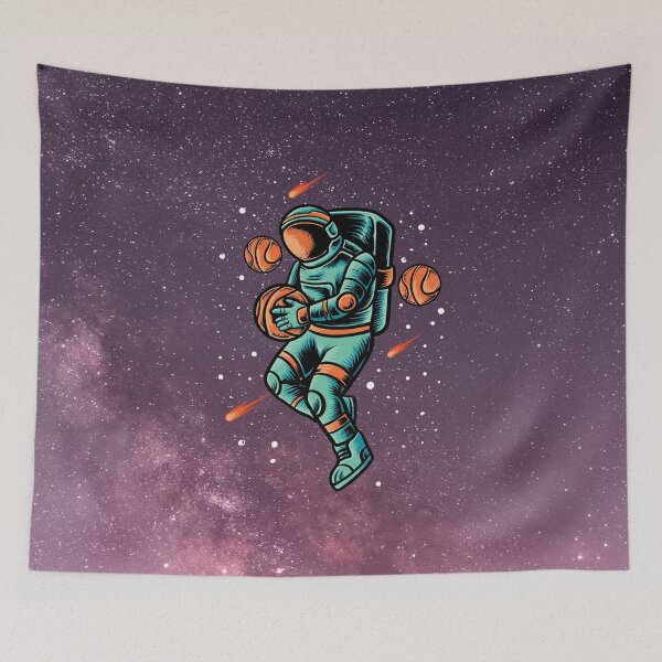 Item preview,  Astronaut playing basketball in space designed and sold by asbno19.
