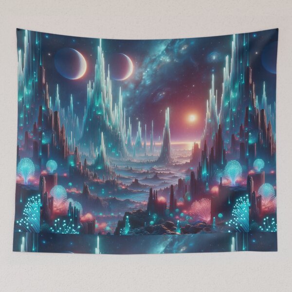 Item preview, Celestial Wonders: Twilight on an Alien Terrain designed and sold by ArtComixHaven.