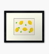 Lemon Pattern Framed Print