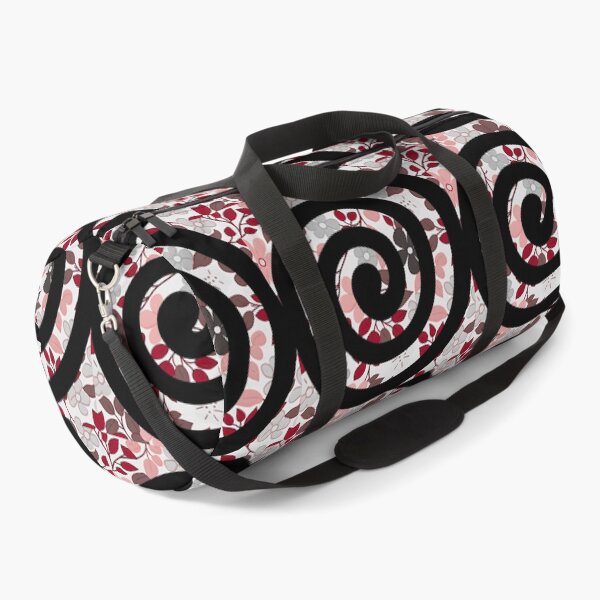 Item preview, Black Spiral on Floral Greyish Background designed and sold by CushyNest.