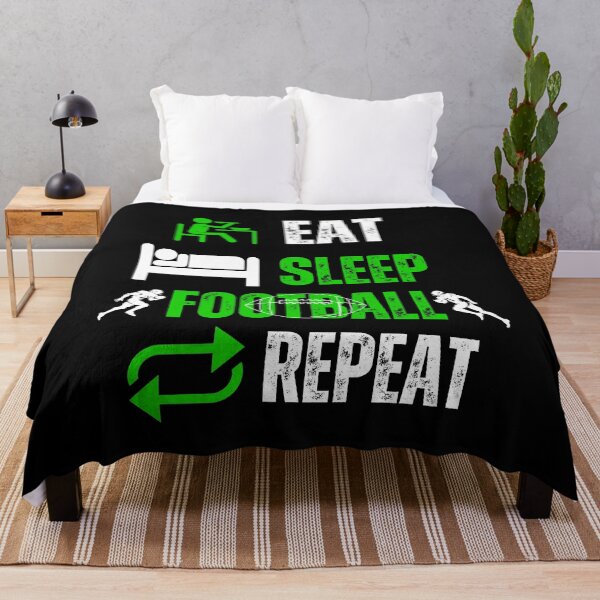 Item preview, Eat, Sleep, Football, Repeat designed and sold by SportyVerse.