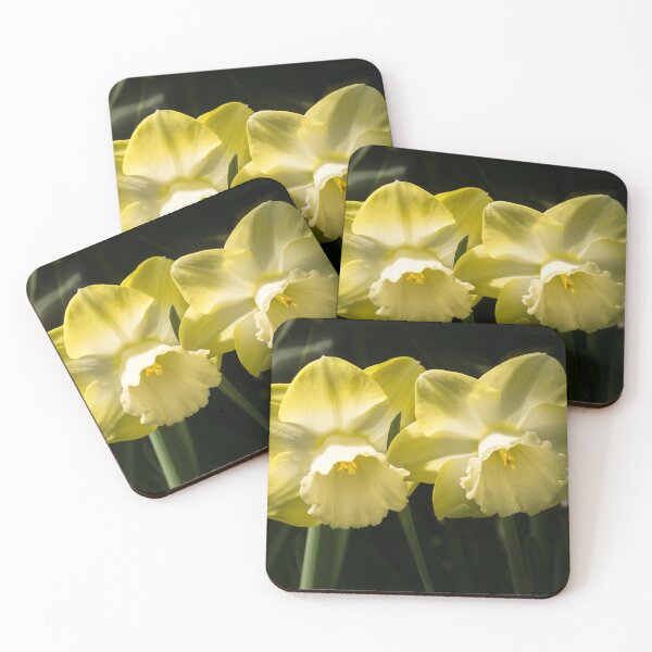 Item preview, Sunny Pair - Glowing Mellow Yellow Narcissus Blooms designed and sold by Georgia Mizuleva.