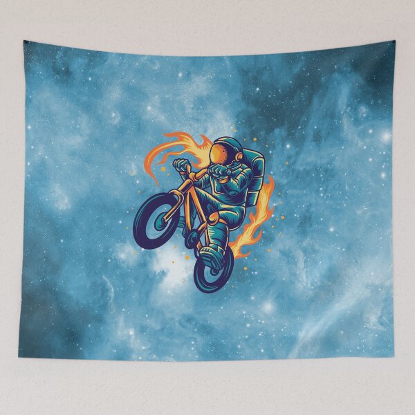 Item preview, Astronaut riding motorcycle in space designed and sold by asbno19.