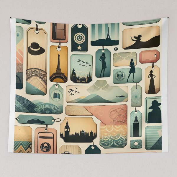 Item preview, Global Wonders Collage Print designed and sold by RevGens.