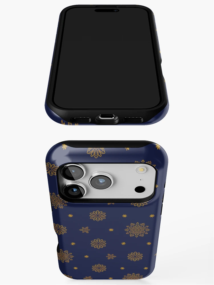 Thumbnail 3 of 4, iPhone Case, Snowflake pattern #5 designed and sold by Patternifly.