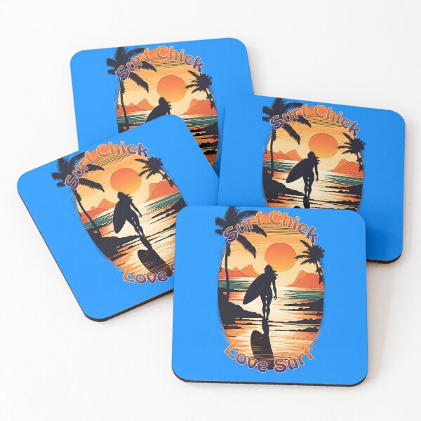 Item preview, Surf Girl Sunset Stroll: Embrace the Love to Surf designed and sold by leyfinder.