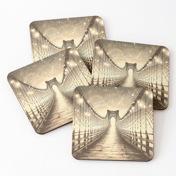 Item preview, Starry Night on the Suspension Bridge designed and sold by PictorialWhimsy.