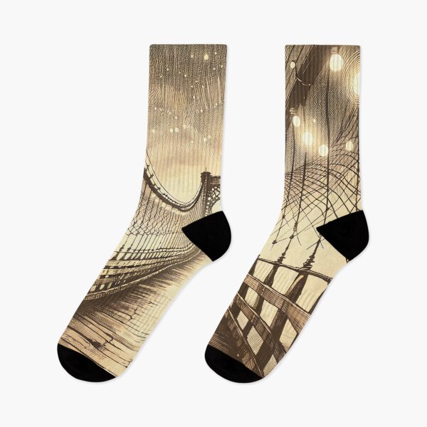Item preview, Starry Night on the Suspension Bridge designed and sold by PictorialWhimsy.