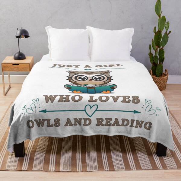 Item preview, Just A Girl Who Loves Owls & Reading  designed and sold by Wiss2Arts.