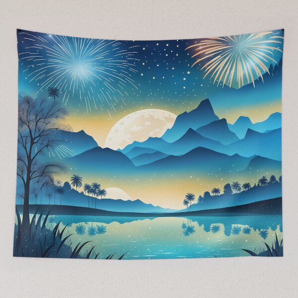 Item preview, Happy New Year Blue 04 designed and sold by Cilea Sabie.