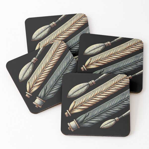 Item preview, Sophisticated Metal Feather Quill Print designed and sold by RevGens.