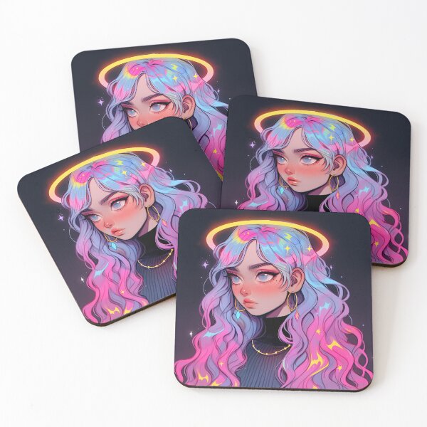 Item preview, Celestial Pastel Halo Anime Girl designed and sold by bubblegoth.