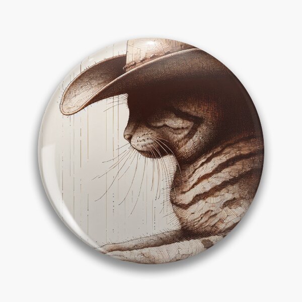 Item preview, Whiskers & Leather: A Pensive Feline designed and sold by PictorialWhimsy.