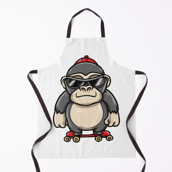 Item preview, vanilla gorilla on skateboard designed and sold by bukajart.