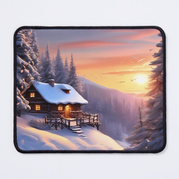 Item preview, Cottage in Winter Mountain Forest designed and sold by Design-Illusi0n.