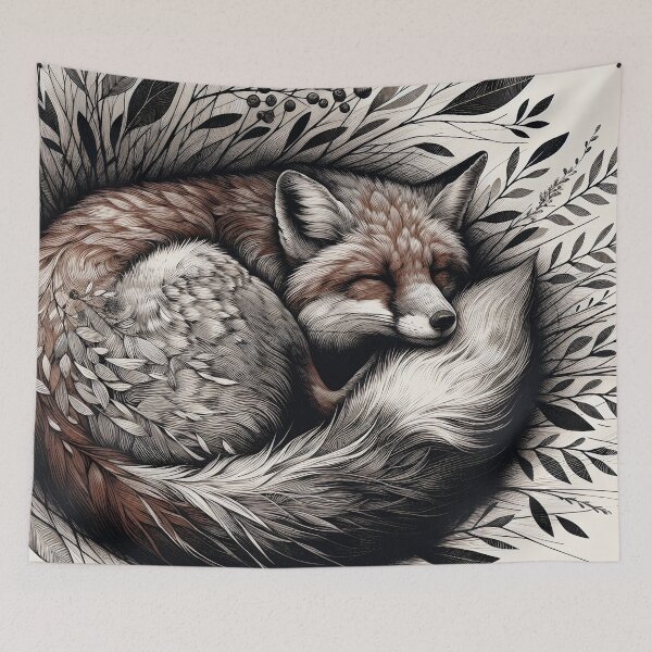 Item preview, Serenity of the Fox: An Autumnal Hues Dream designed and sold by PictorialWhimsy.