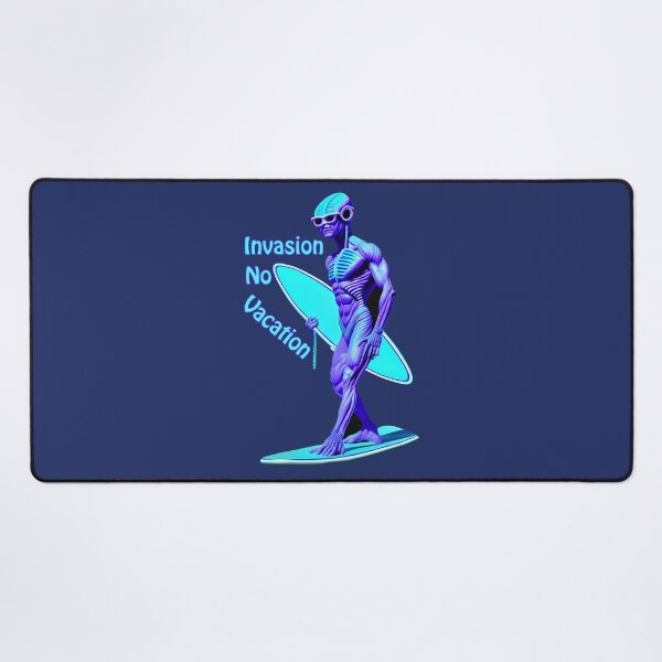 Item preview, Vacation from the Invasion: Nightstorm Alien Surfer Tee designed and sold by leyfinder.