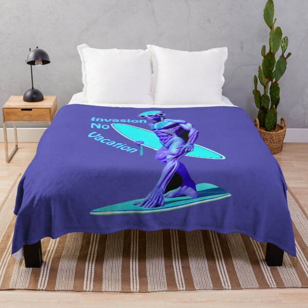 Item preview, Vacation from the Invasion: Nightstorm Alien Surfer Tee designed and sold by leyfinder.