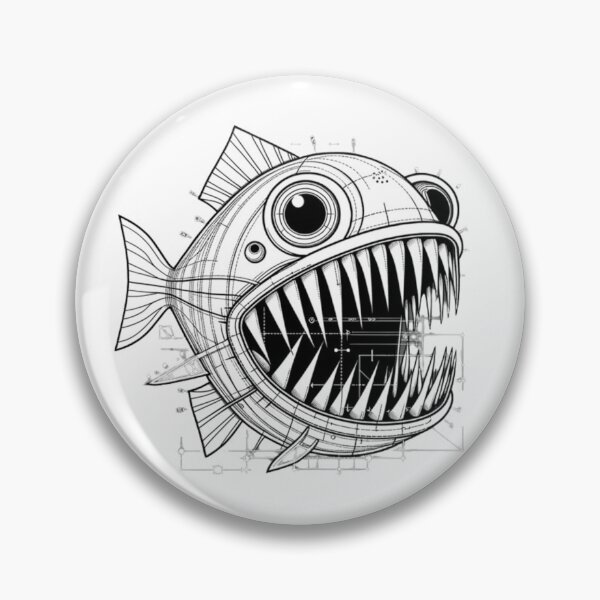 Item preview, Piranha Blueprint designed and sold by bluepawprint.