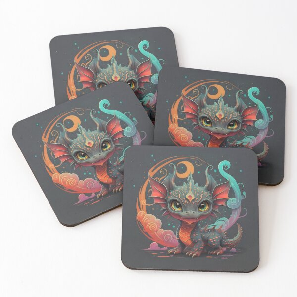 Item preview, Magical Night Guardian: Dragon in Fiery Enchantment designed and sold by DragonRealms.