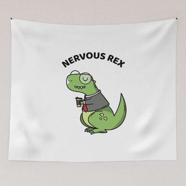 Item preview, Nervous Rex Cute Dino designed and sold by StudioTVDinners.
