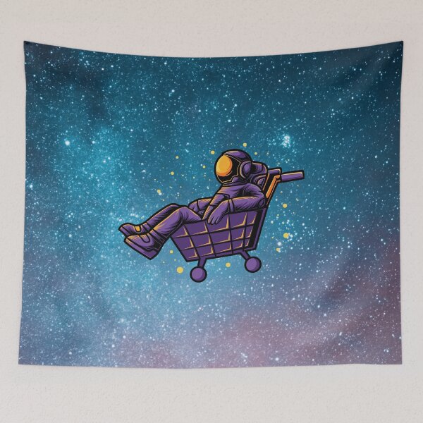 Item preview, Astronaut shopping with trolley designed and sold by asbno19.