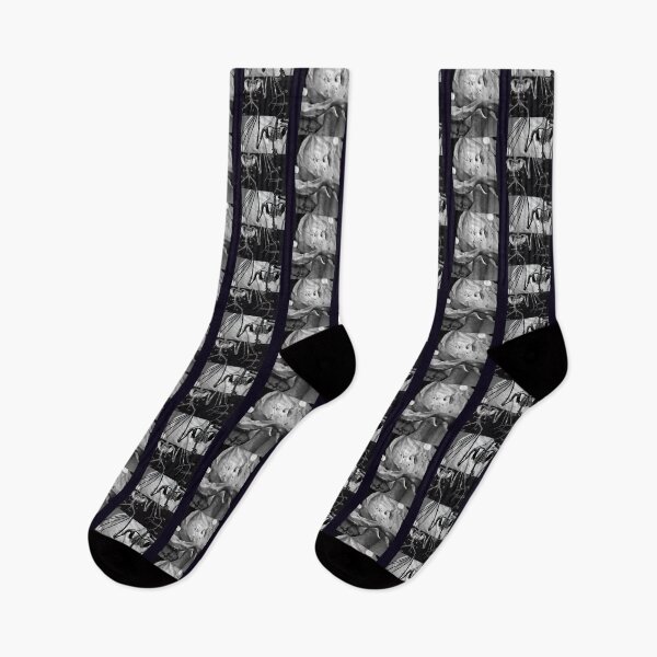 Item preview, Bat Skeletons and Abstract Skulls - Stripes - Vintage Scientific Diagram - Photography - Black and White - Unique Gothic Design designed and sold by SageFolio.