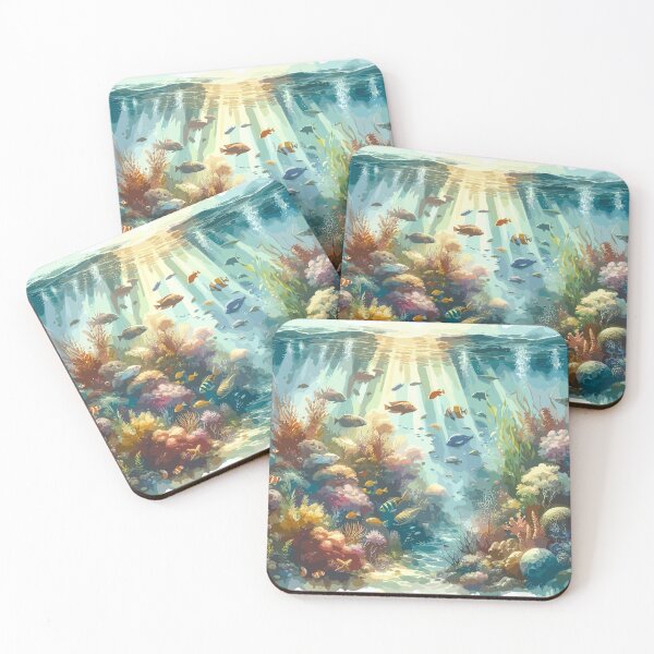 Item preview, Sunlit Depths of the Coral Reef designed and sold by EnigmaGallery.