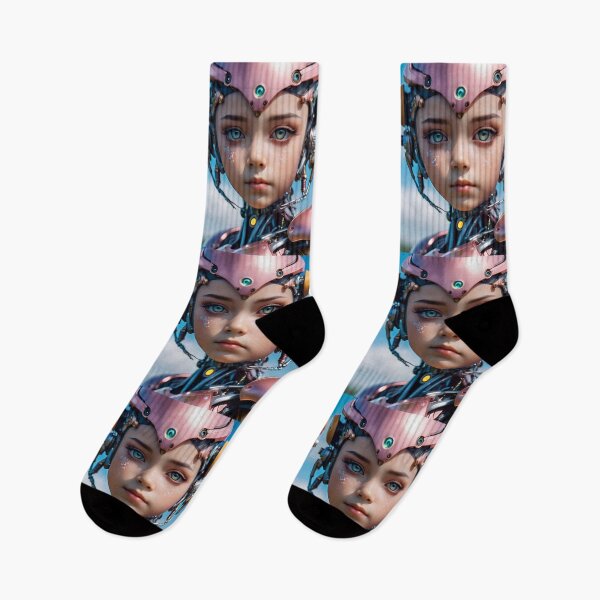 Item preview, Cute Futuristic Cyborg Girl designed and sold by TheArtOfPat.