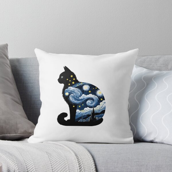 Item preview, Starry Night Cat,Van Gogh Starry Night Cat Classic Vintage Cat Art Painting designed and sold by Inno-Ink.