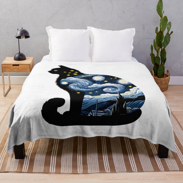 Item preview, Starry Night Cat,Van Gogh Starry Night Cat Classic Vintage Cat Art Painting designed and sold by Inno-Ink.