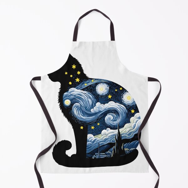 Item preview, Starry Night Cat,Van Gogh Starry Night Cat Classic Vintage Cat Art Painting designed and sold by Inno-Ink.