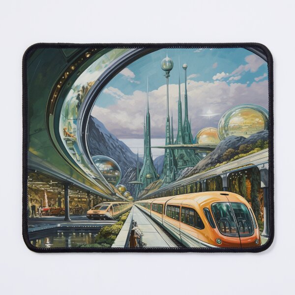 Item preview, Estación de tren del futuro retro designed and sold by RetroFutureee.