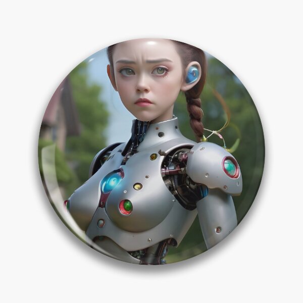 Artikelvorschau, Cute Futuristic Cyborg Girl entworfen und verkauft von TheArtOfPat.