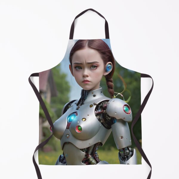 Item preview, Cute Futuristic Cyborg Girl designed and sold by TheArtOfPat.