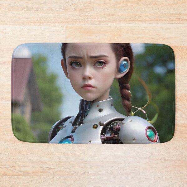 Item preview, Cute Futuristic Cyborg Girl designed and sold by TheArtOfPat.