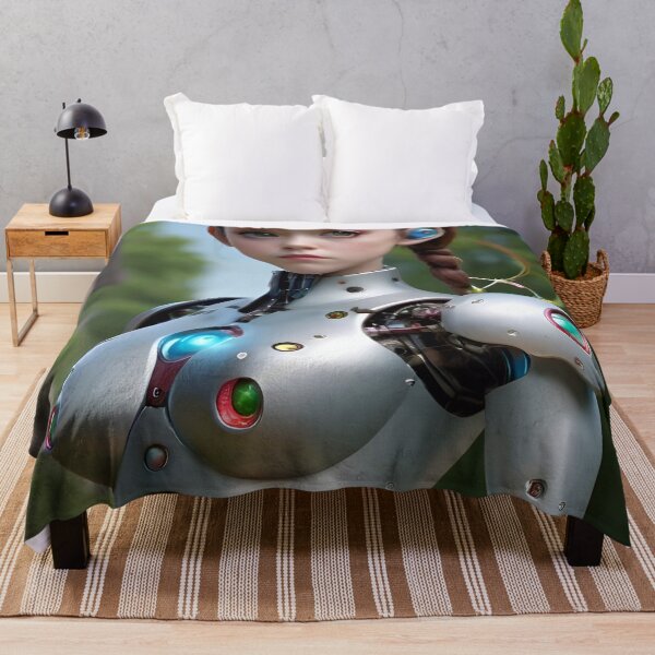 Item preview, Cute Futuristic Cyborg Girl designed and sold by TheArtOfPat.
