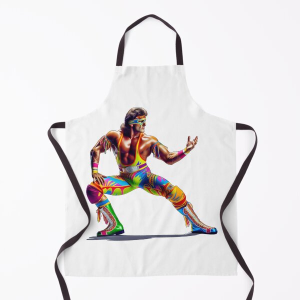 Item preview, 1980s Pro Wrestler in Bright Color Ring Gear Posing designed and sold by kylmllr101684.